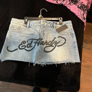 Ed hardy mini skirt